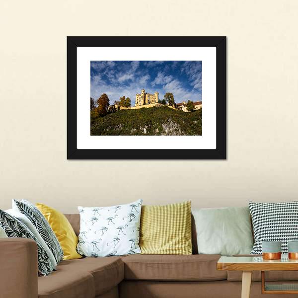 Hohenschwangau Castle Panoramic Canvas Wall Art-1 Piece-36" x 12"-Tiaracle
