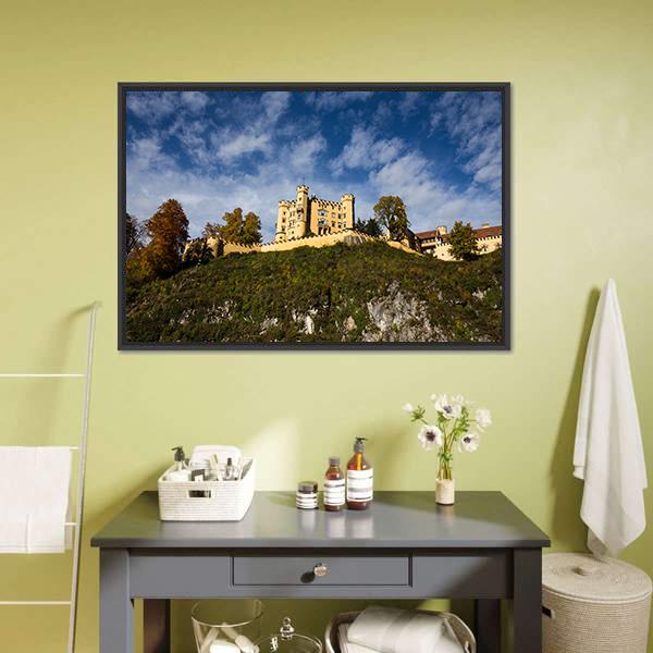 Hohenschwangau Castle Panoramic Canvas Wall Art-1 Piece-36" x 12"-Tiaracle
