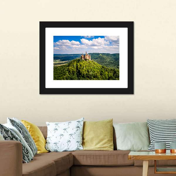 Hohenzollern Castle Germany Vertical Canvas Wall Art-3 Vertical-Gallery Wrap-12" x 25"-Tiaracle