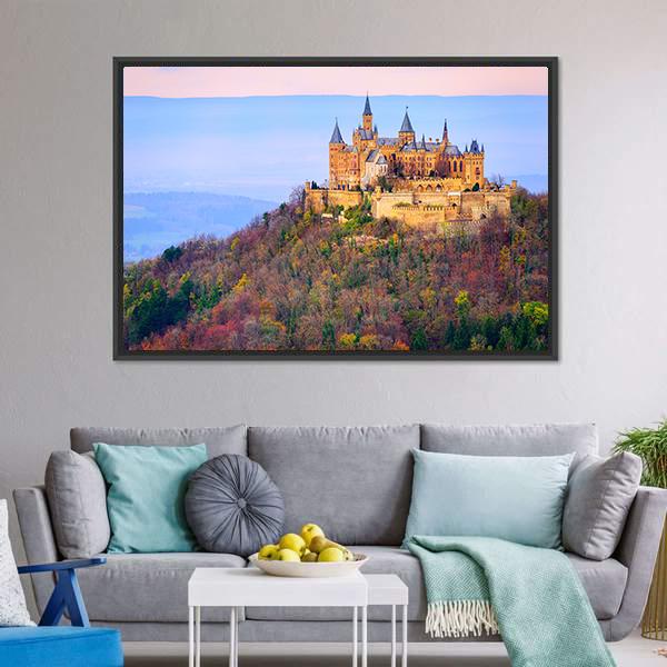 Hohenzollern Castle Vertical Canvas Wall Art-3 Vertical-Gallery Wrap-12" x 25"-Tiaracle