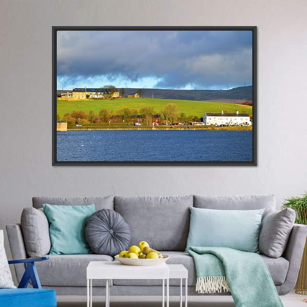 Hollingworth Lake Canvas Wall Art-3 Horizontal-Gallery Wrap-25" x 16"-Tiaracle