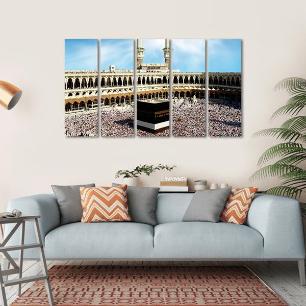 Holy Kaaba Mecca Canvas Wall Art-5 Horizontal-Gallery Wrap-22" x 12"-Tiaracle