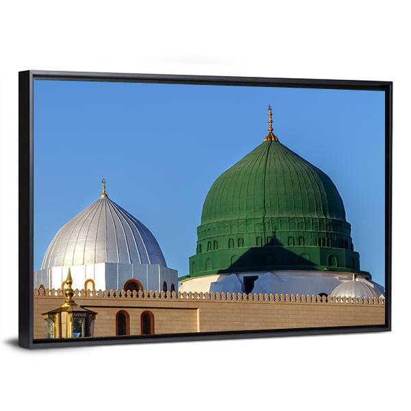 Holy Mosque Medina Canvas Wall Art-3 Horizontal-Gallery Wrap-25" x 16"-Tiaracle