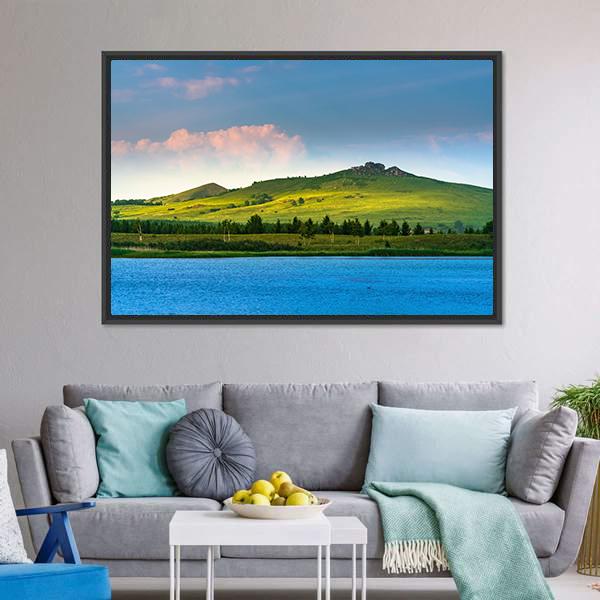 Hongsong Lake Scenery Canvas Wall Art-5 Horizontal-Gallery Wrap-22" x 12"-Tiaracle