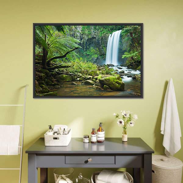 Hopetoun Falls Australia Canvas Wall Art-1 Piece-Floating Frame-24" x 16"-Tiaracle