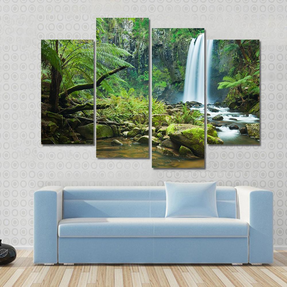 Hopetoun Falls Australia Canvas Wall Art-4 Pop-Gallery Wrap-50" x 32"-Tiaracle