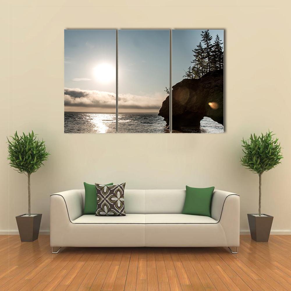 Hopewell Rocks Canada Canvas Wall Art-3 Horizontal-Gallery Wrap-37" x 24"-Tiaracle