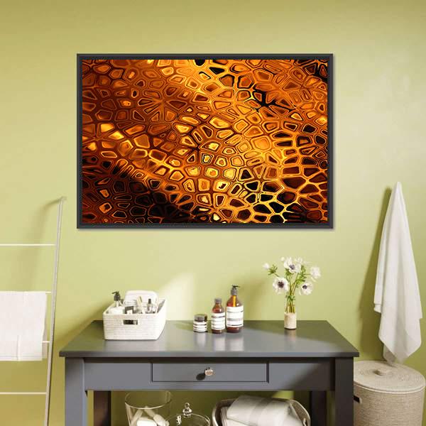 Hot Fire Peacock Feather Canvas Wall Art-1 Piece-Floating Frame-24" x 16"-Tiaracle