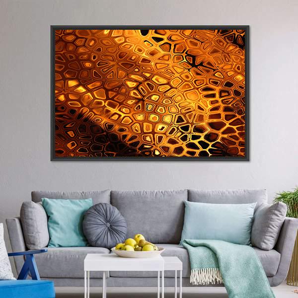 Hot Fire Peacock Feather Canvas Wall Art-3 Horizontal-Gallery Wrap-25" x 16"-Tiaracle