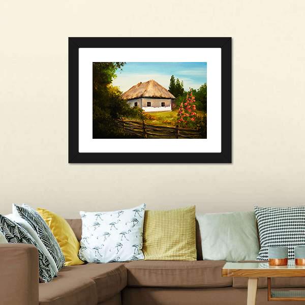 House In The Forest Canvas Wall Art-5 Horizontal-Gallery Wrap-22" x 12"-Tiaracle
