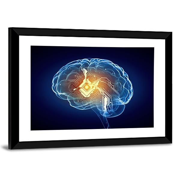 Human Brain Panoramic Canvas Wall Art-1 Piece-36" x 12"-Tiaracle