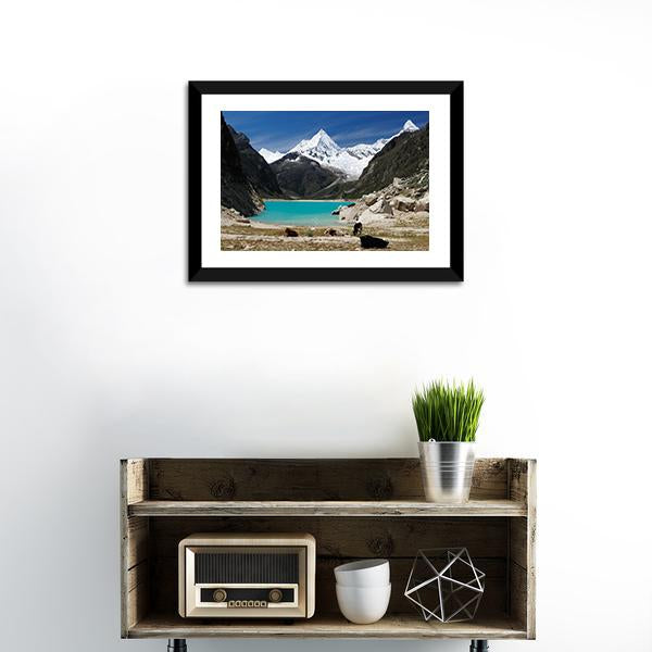 Humantay Lake Peru Canvas Wall Art-1 Piece-Framed Print-20" x 16"-Tiaracle