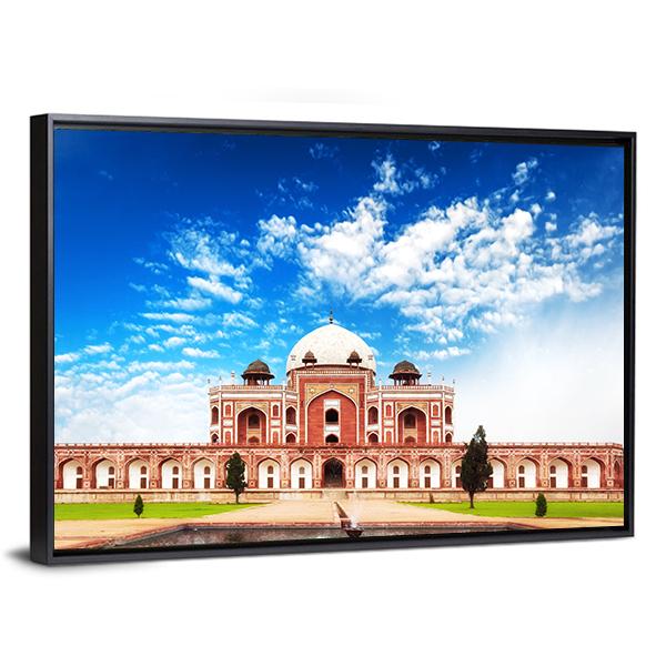 Humayun Tomb In Delhi Canvas Wall Art-3 Horizontal-Gallery Wrap-25" x 16"-Tiaracle