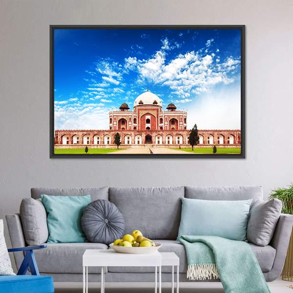 Humayun Tomb In Delhi Canvas Wall Art-3 Horizontal-Gallery Wrap-25" x 16"-Tiaracle