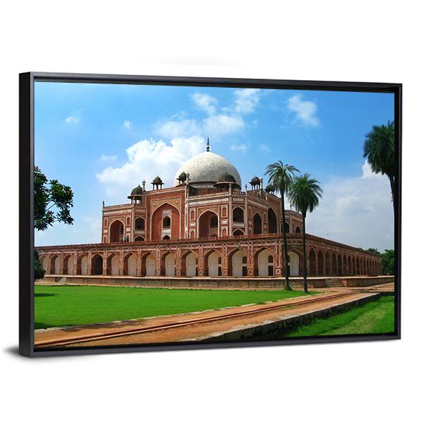 Humayun's Tomb In New Delhi Canvas Wall Art-3 Horizontal-Gallery Wrap-25" x 16"-Tiaracle