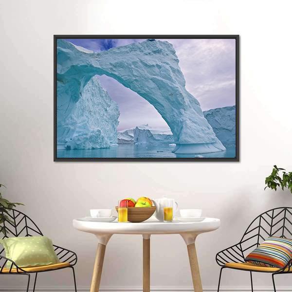 Ice Arch In Greenland Canvas Wall Art-3 Horizontal-Gallery Wrap-25" x 16"-Tiaracle