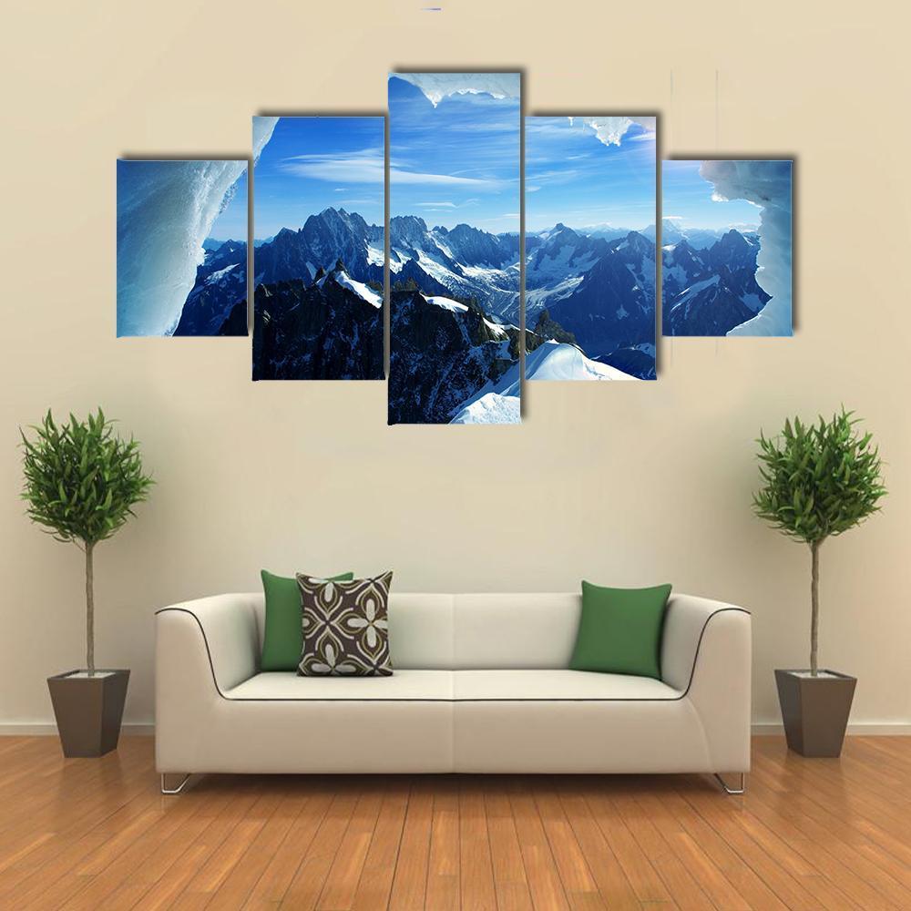 Ice Cave Canvas Wall Art-5 Star-Gallery Wrap-62" x 32"-Tiaracle