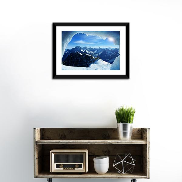 Ice Cave Canvas Wall Art-1 Piece-Framed Print-20" x 16"-Tiaracle