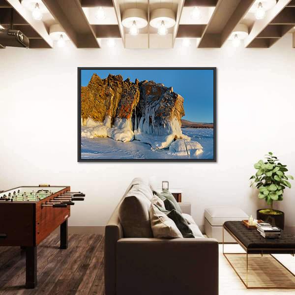 Ice Of Lake Baikal Canvas Wall Art-3 Horizontal-Gallery Wrap-25" x 16"-Tiaracle