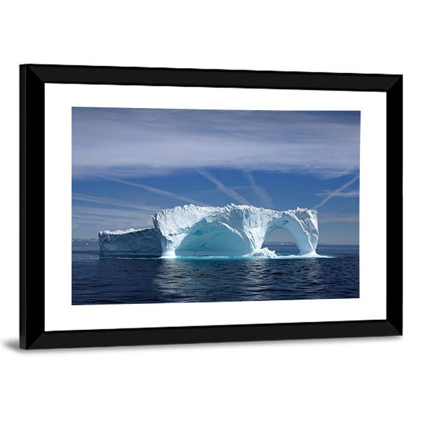 Iceberg Off The Coast Of Greenland Canvas Wall Art-3 Horizontal-Gallery Wrap-25" x 16"-Tiaracle