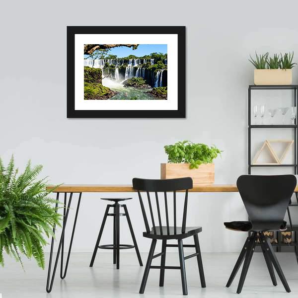 Iguazu Falls From Argentina Canvas Wall Art-5 Horizontal-Gallery Wrap-22" x 12"-Tiaracle