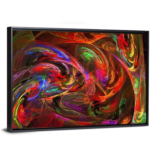 Illustration Of Digital Fractal Canvas Wall Art-3 Horizontal-Gallery Wrap-25" x 16"-Tiaracle