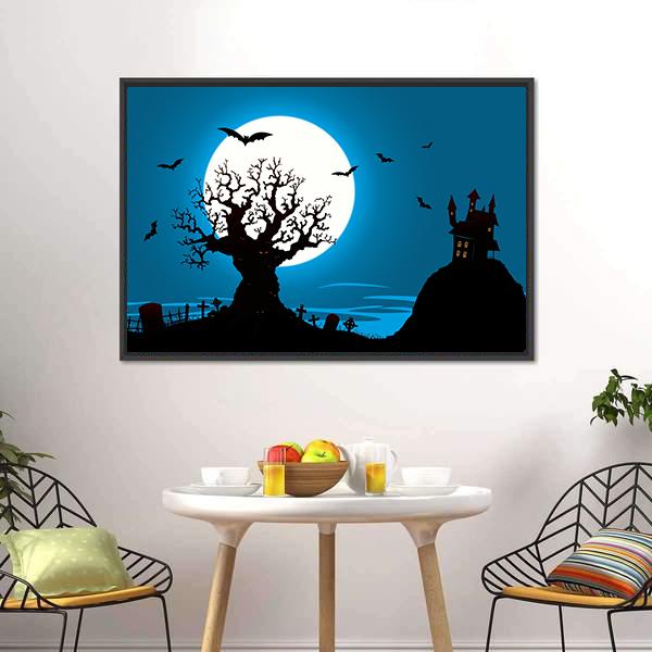 Illustration Of Halloween Canvas Wall Art-3 Horizontal-Gallery Wrap-25" x 16"-Tiaracle