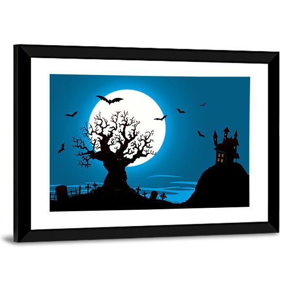 Illustration Of Halloween Canvas Wall Art-3 Horizontal-Gallery Wrap-25" x 16"-Tiaracle