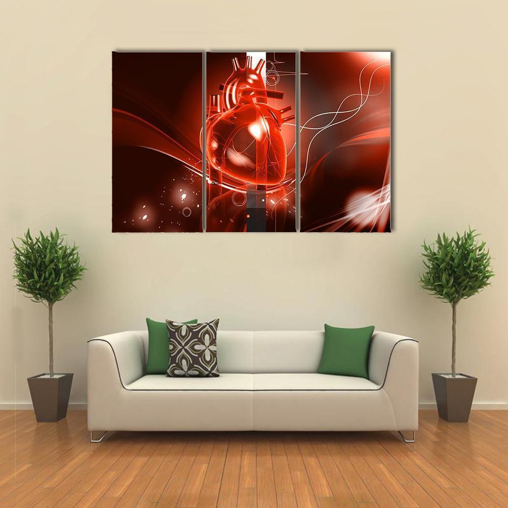Illustration Of Heart Canvas Wall Art-3 Horizontal-Gallery Wrap-37" x 24"-Tiaracle