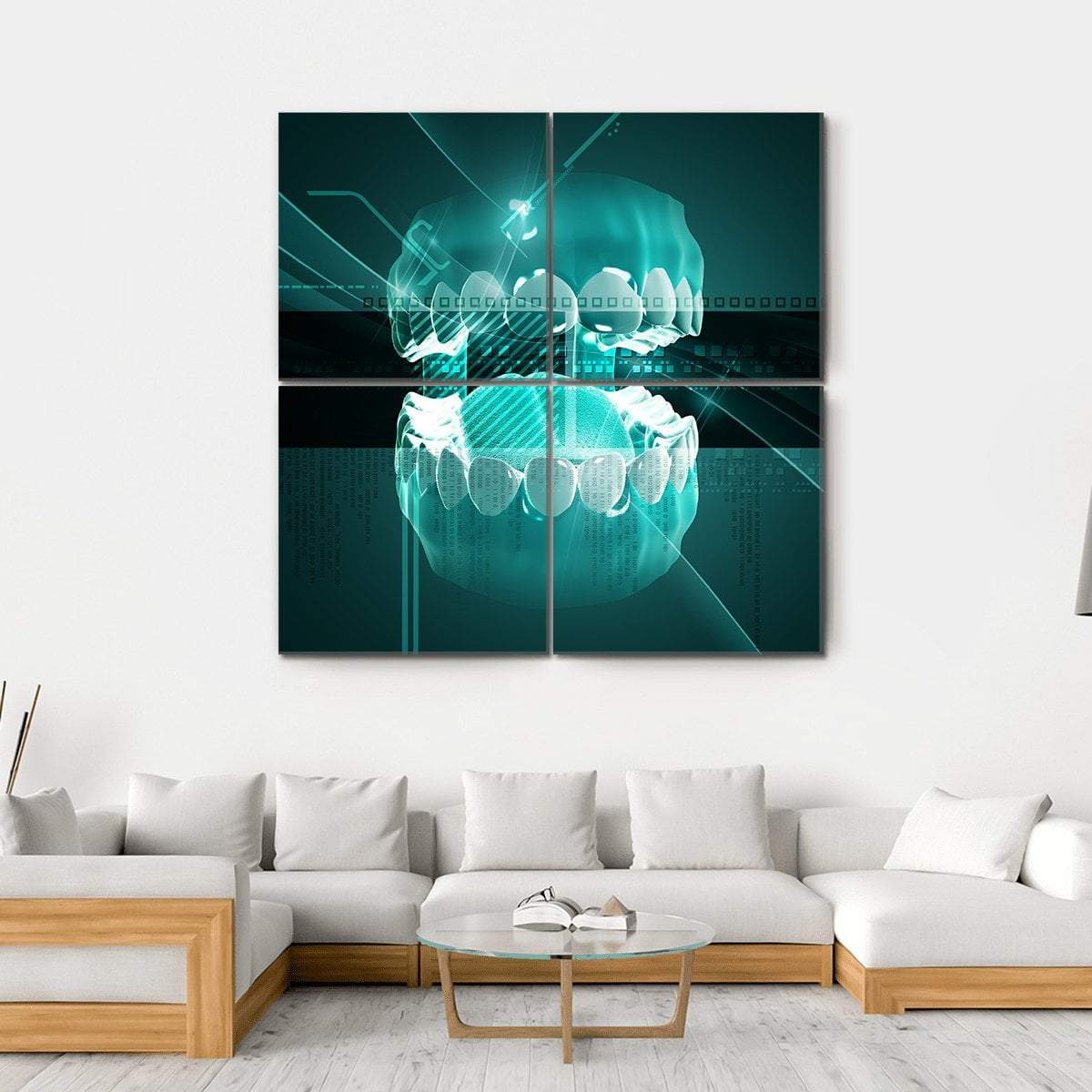 Illustration Of Mouth Canvas Wall Art-4 Square-Gallery Wrap-17" x 17"-Tiaracle