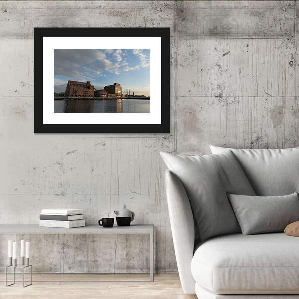 Inner Harbor Duisburg Canvas Wall Art-3 Horizontal-Gallery Wrap-25" x 16"-Tiaracle