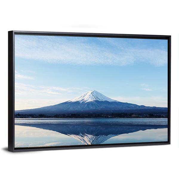 Inverted Image Of Mt Fuji Canvas Wall Art-3 Horizontal-Gallery Wrap-25" x 16"-Tiaracle