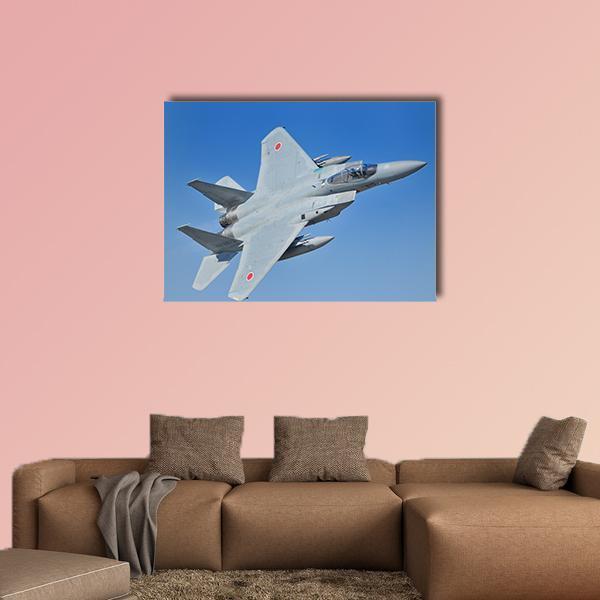 F-15 Eagle Fighter Canvas Wall Art-1 Piece-Gallery Wrap-48" x 32"-Tiaracle