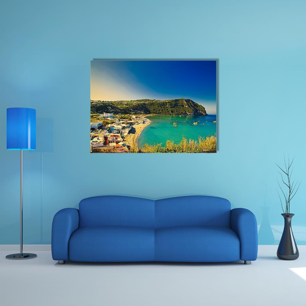 Ischia Island Canvas Wall Art-1 Piece-Gallery Wrap-48" x 32"-Tiaracle