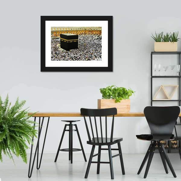 Islamic Holy Place In Mecca Canvas Wall Art-3 Horizontal-Gallery Wrap-25" x 16"-Tiaracle