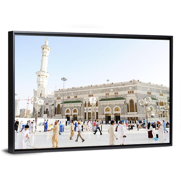 Islamic Holy Place Mecca Canvas Wall Art-5 Horizontal-Gallery Wrap-22" x 12"-Tiaracle