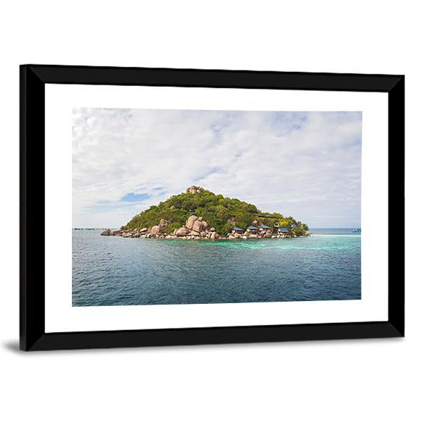 Island Of Koh Nang Yuan Canvas Wall Art-3 Horizontal-Gallery Wrap-25" x 16"-Tiaracle