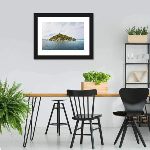 Island Of Koh Nang Yuan Canvas Wall Art-3 Horizontal-Gallery Wrap-25" x 16"-Tiaracle
