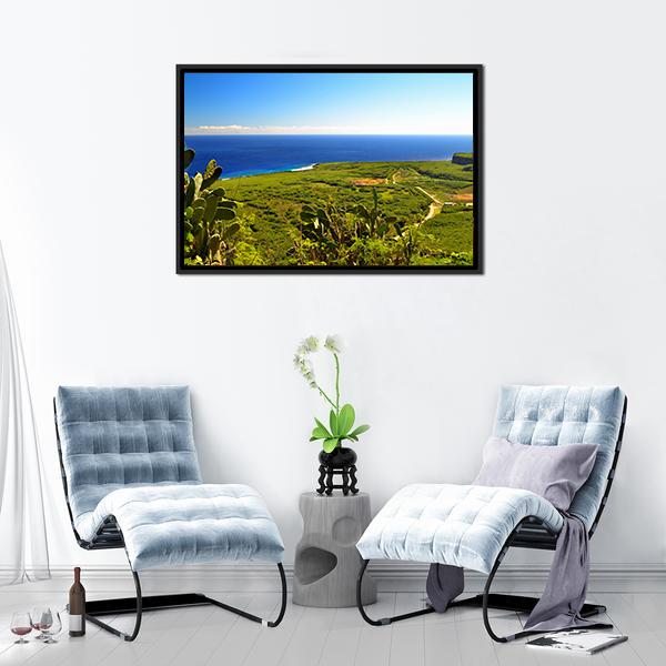 Island Of Saipan Canvas Wall Art-3 Horizontal-Gallery Wrap-25" x 16"-Tiaracle