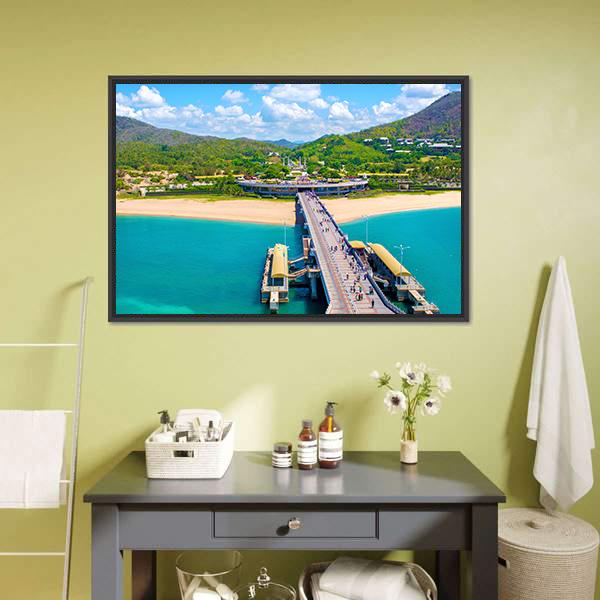 Island Of Sanya China Canvas Wall Art-1 Piece-Floating Frame-24" x 16"-Tiaracle