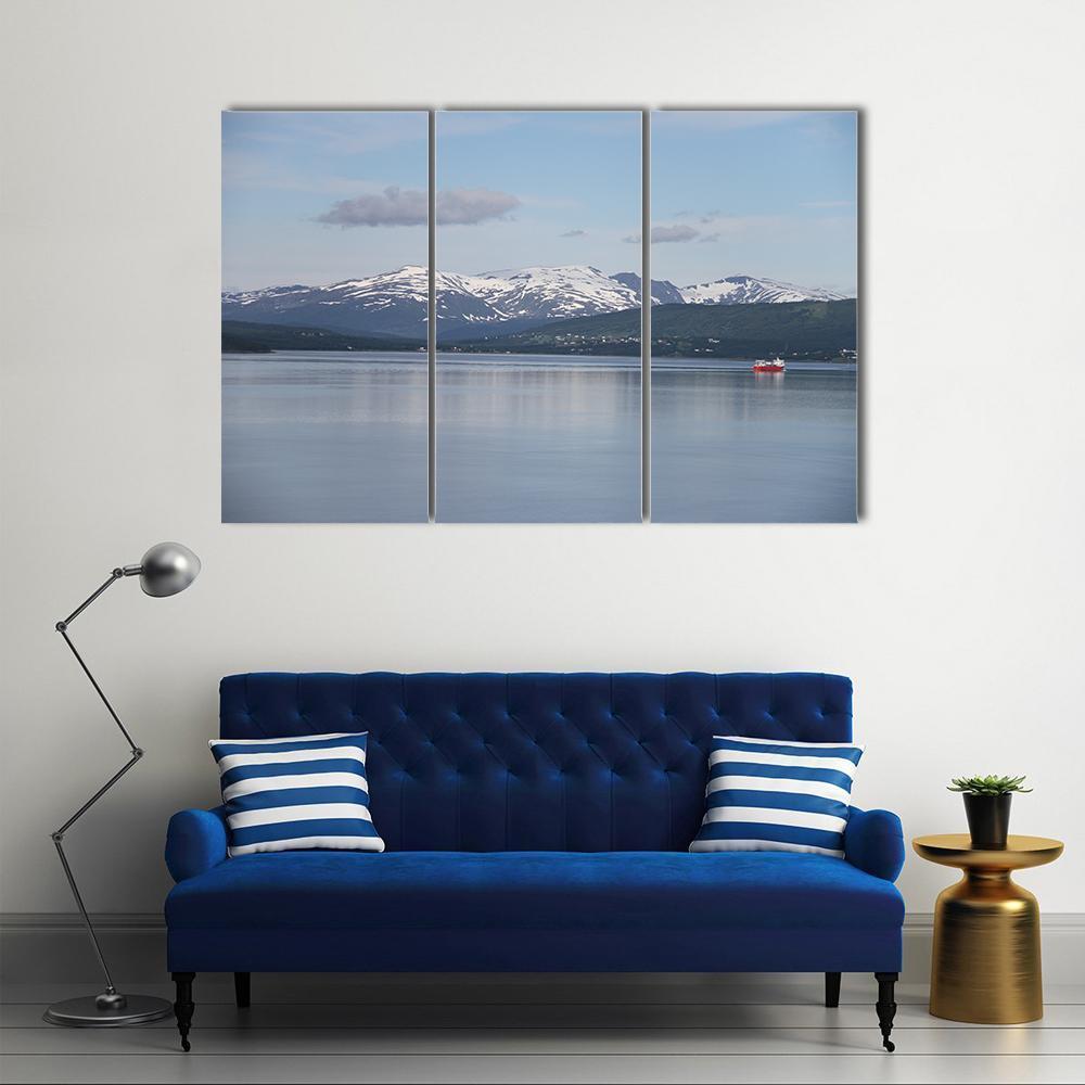 Islands Of Kvaloya & Senja Canvas Wall Art-3 Horizontal-Gallery Wrap-37" x 24"-Tiaracle
