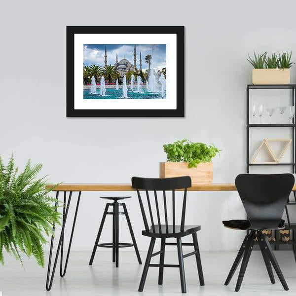 Istanbul Capital Of Turkey Canvas Wall Art-3 Horizontal-Gallery Wrap-25" x 16"-Tiaracle