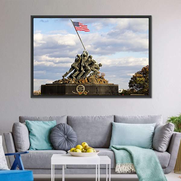 Iwo Jima Memorial USA Canvas Wall Art-5 Horizontal-Gallery Wrap-22" x 12"-Tiaracle