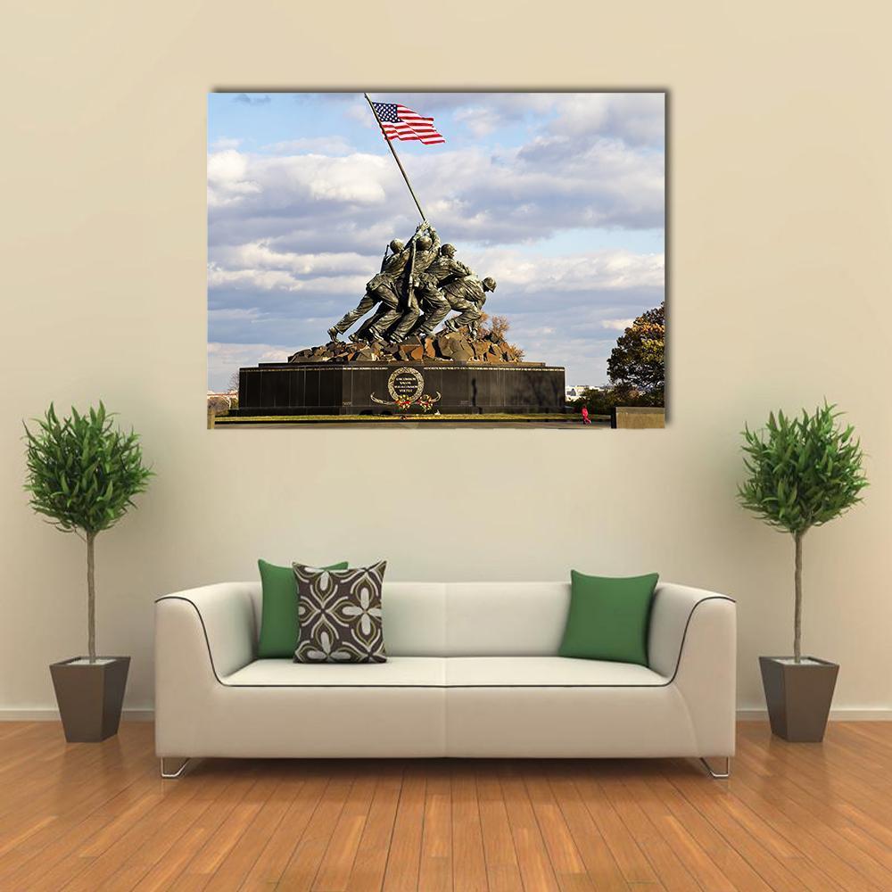 Iwo Jima Memorial USA Canvas Wall Art-1 Piece-Gallery Wrap-48" x 32"-Tiaracle