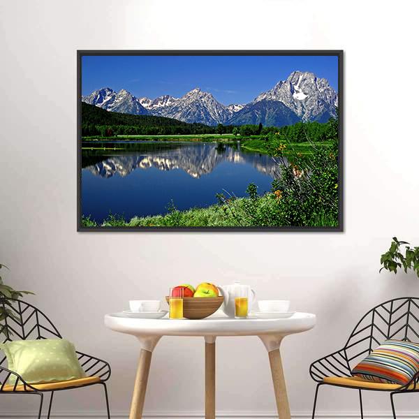 Jackson Lake Canvas Wall Art-5 Horizontal-Gallery Wrap-22" x 12"-Tiaracle