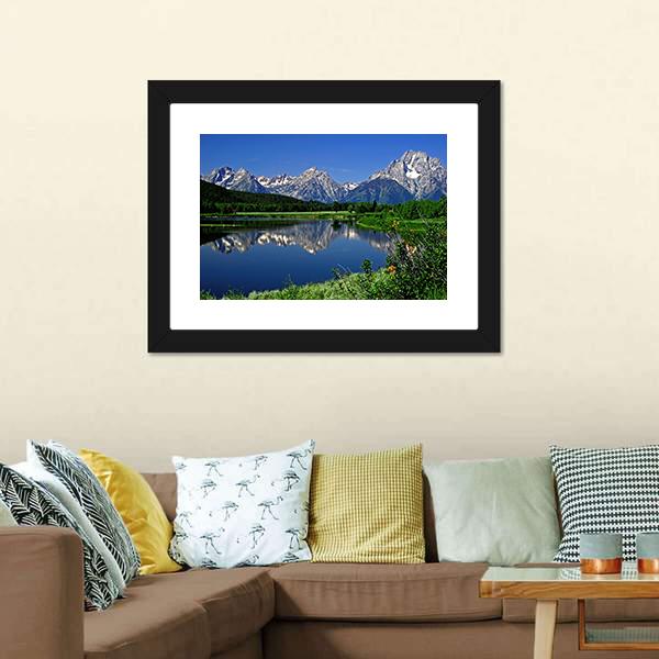 Jackson Lake Canvas Wall Art-3 Horizontal-Gallery Wrap-25" x 16"-Tiaracle