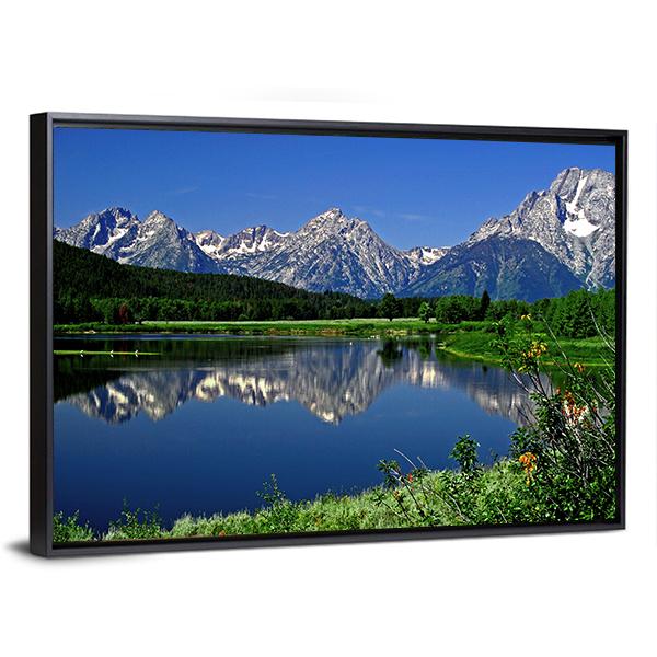 Jackson Lake Canvas Wall Art-5 Horizontal-Gallery Wrap-22" x 12"-Tiaracle