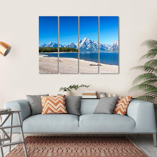 Jackson Lake In Grand Teton Canvas Wall Art-4 Horizontal-Gallery Wrap-34" x 24"-Tiaracle