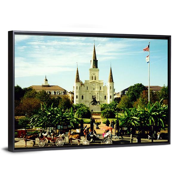 Jackson Square Canvas Wall Art-3 Horizontal-Gallery Wrap-25" x 16"-Tiaracle