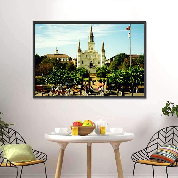 Jackson Square Canvas Wall Art-3 Horizontal-Gallery Wrap-25" x 16"-Tiaracle
